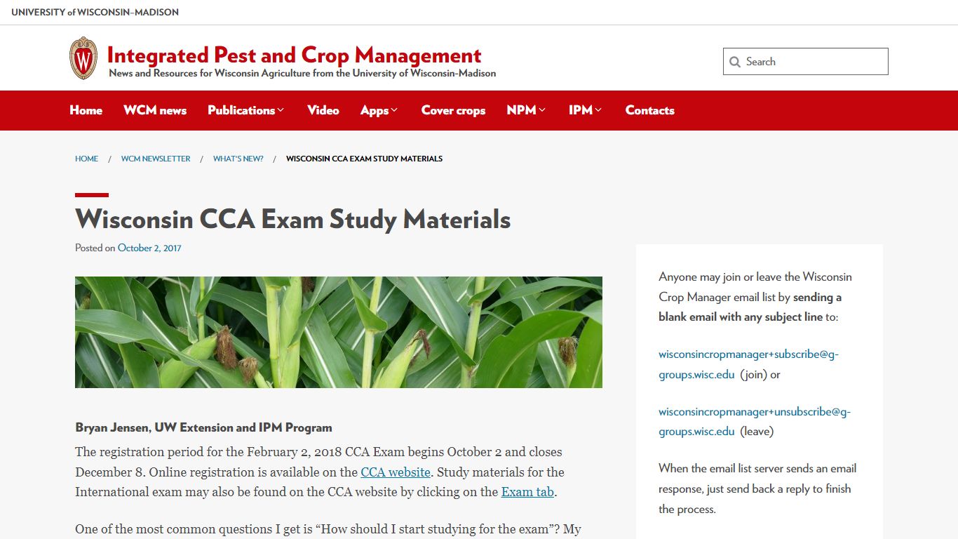 Wisconsin CCA Exam Study Materials – Integrated Pest and Crop ...